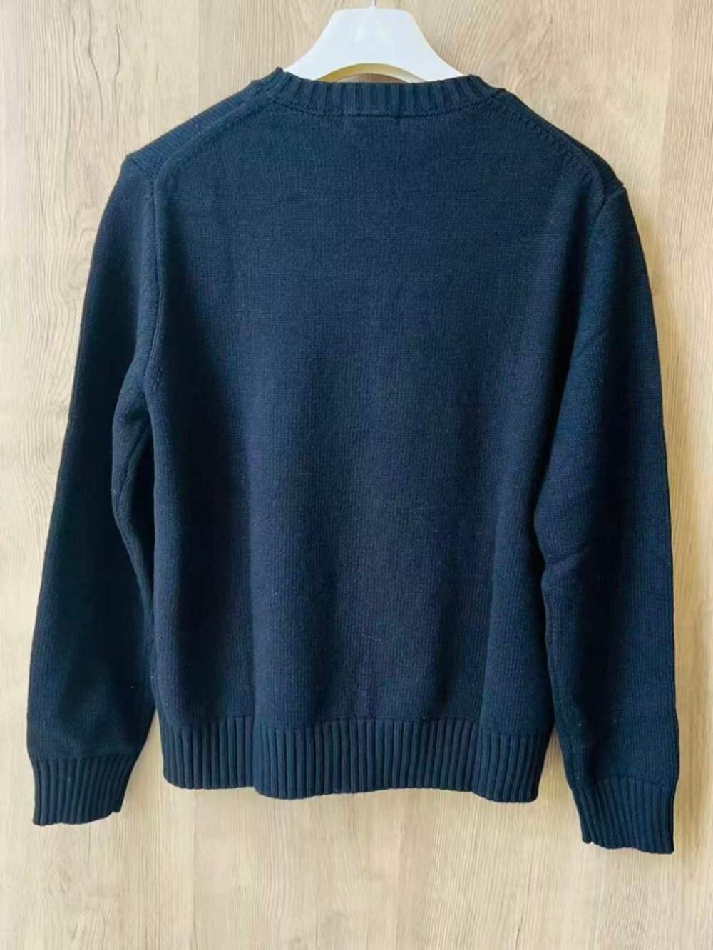 Polo Ralph Lauren Black Equestrian Polo Bear Wool Cashmere Sweater M - Picture 6 of 8
